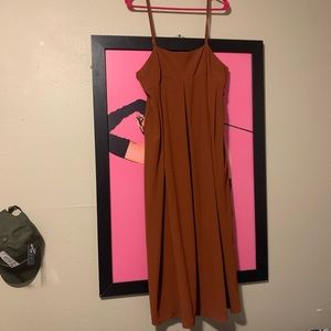 Rust orange maxi dress